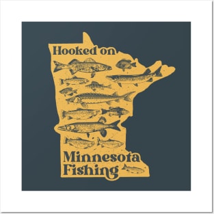 Hooked on Minnesota Fishing - Vintage MN Sportsman Souvenir Posters and Art